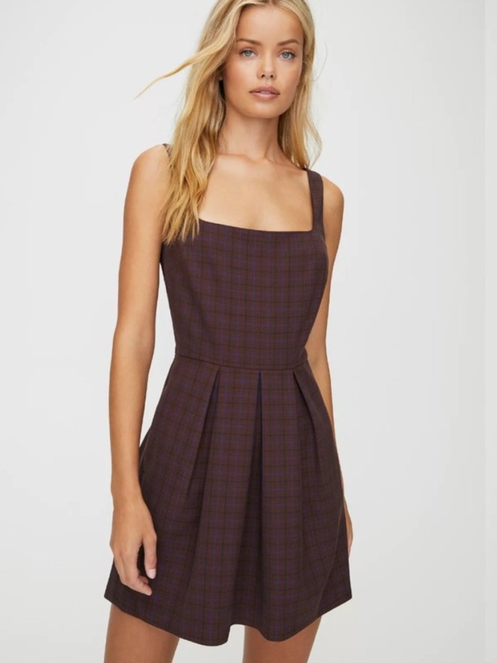 SUNDAY BEST tasha check mini dress plaid schoolgirl academia aritzia size 8